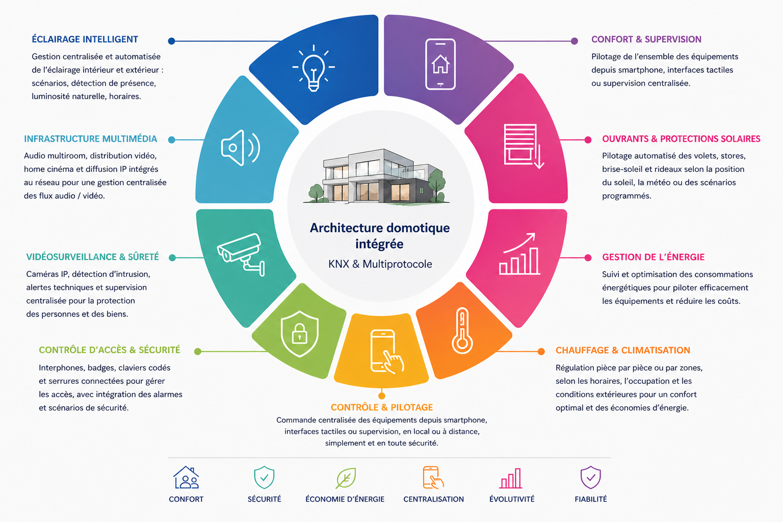 Architecture domotique KNX intégrée pour maison connectée en Côtes d’Armor